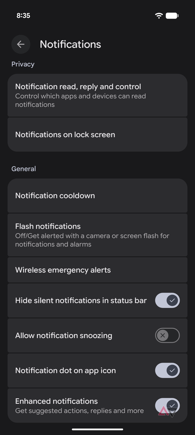 Почему вспышка камеры Pixel 11 Pro эффективнее системы уведомлений HiLight настройки вспышки уведомлений в меню смартфона