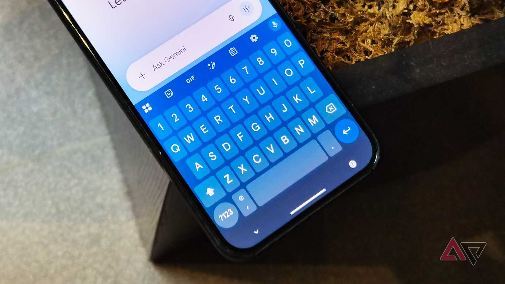 Google Pixel 9 Pro XL phone showing Gemini and Gboard keyboard