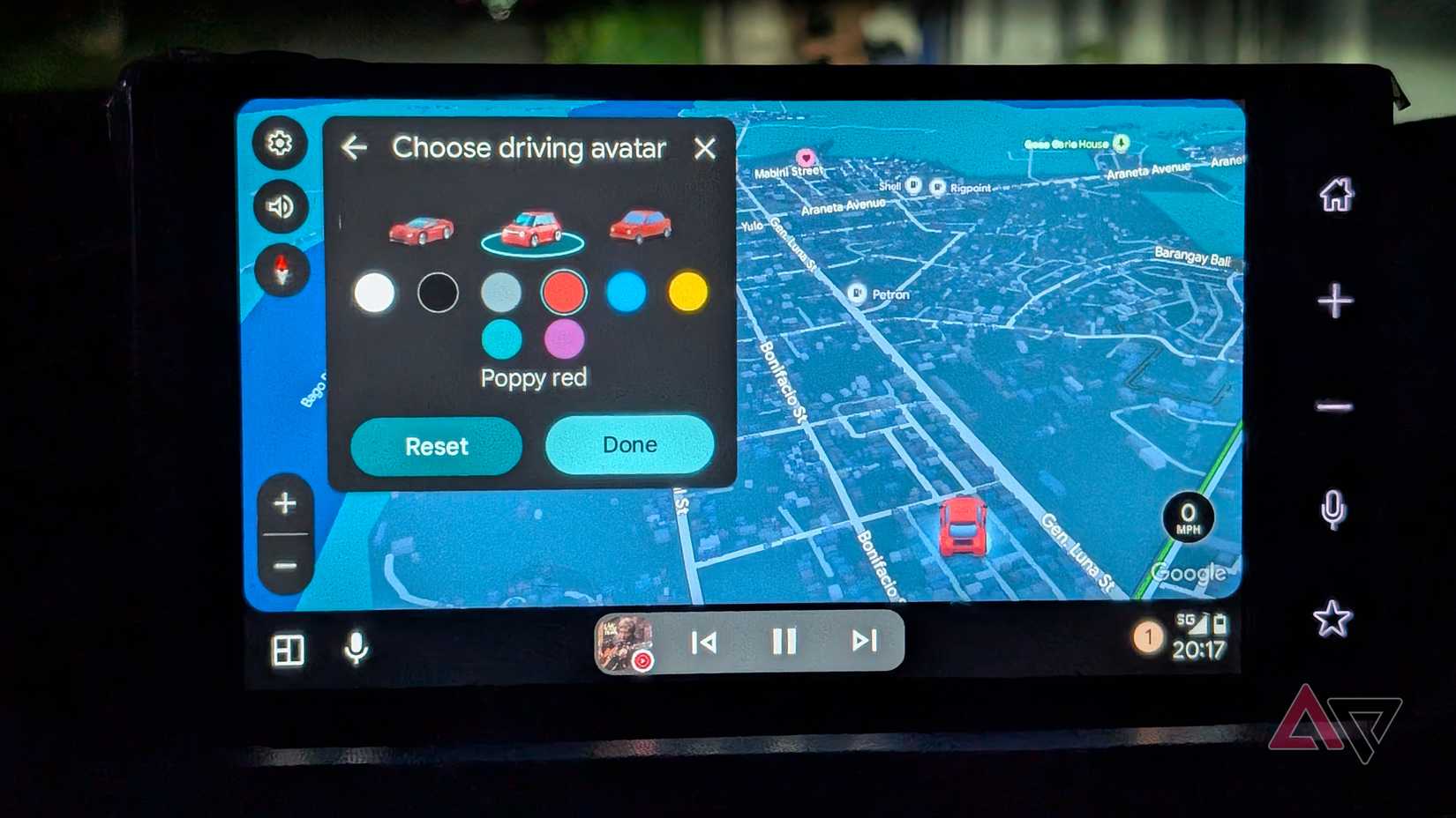 Personalizzazione dell'avatar del veicolo su Google Maps tramite Android Auto