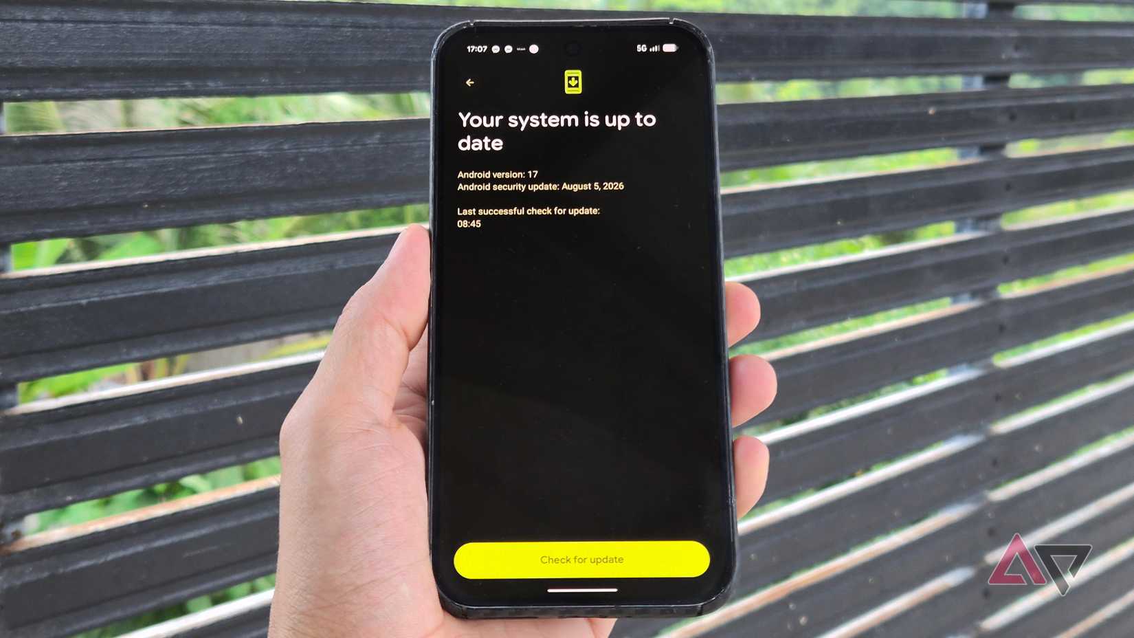 Google Pixel 9 Pro XL showing software update page