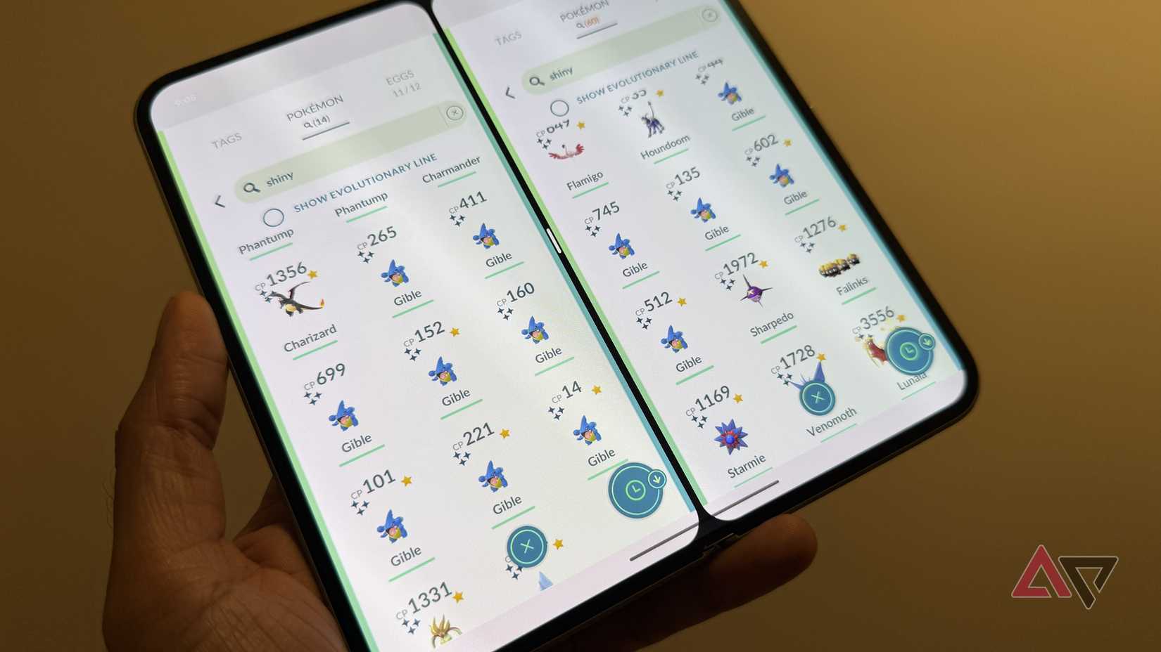 Pokemon caught on the Google Pixel 11 Pro Fold
