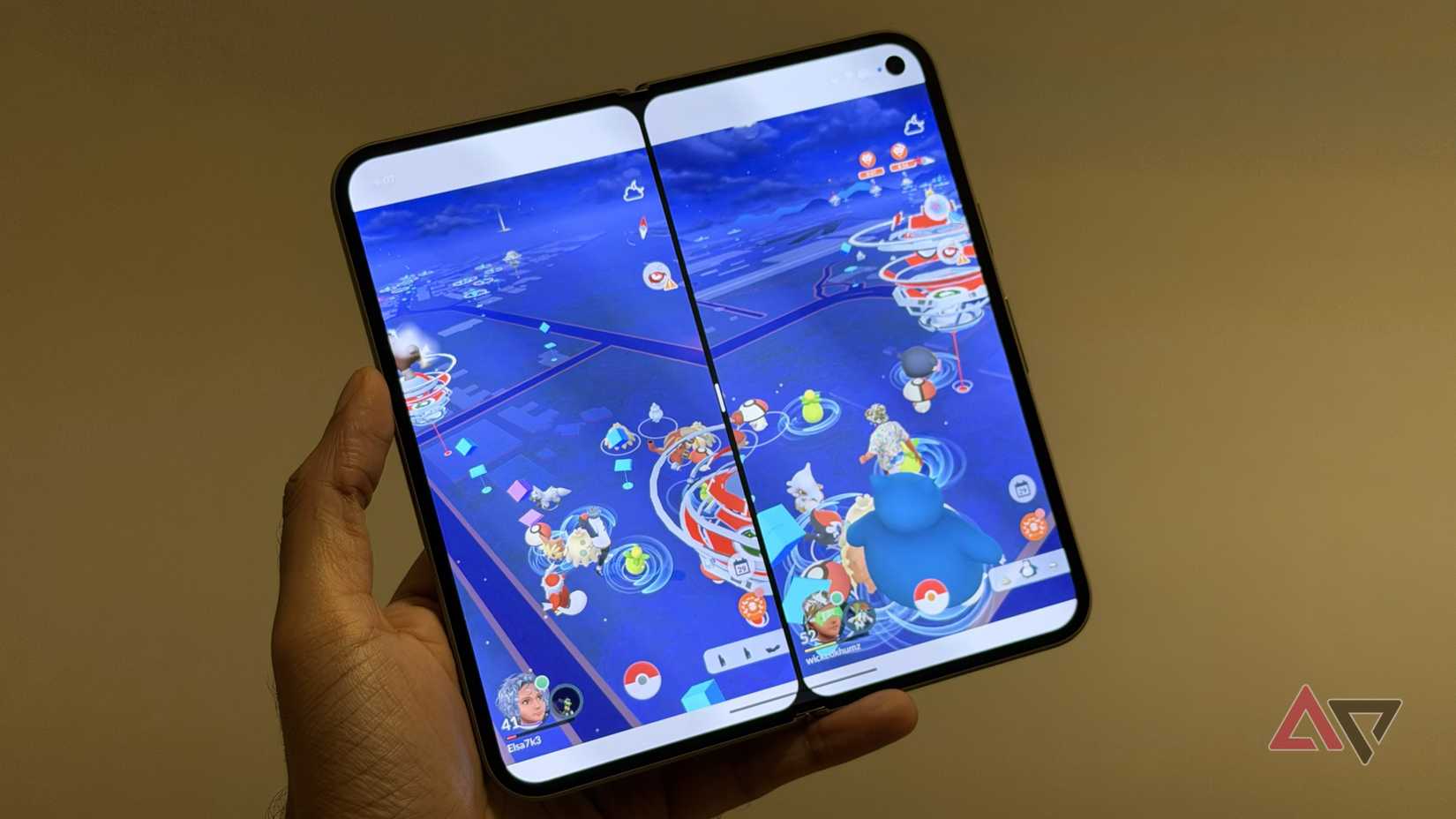 Pokemon Go running on Google Pixel 11 Pro fold