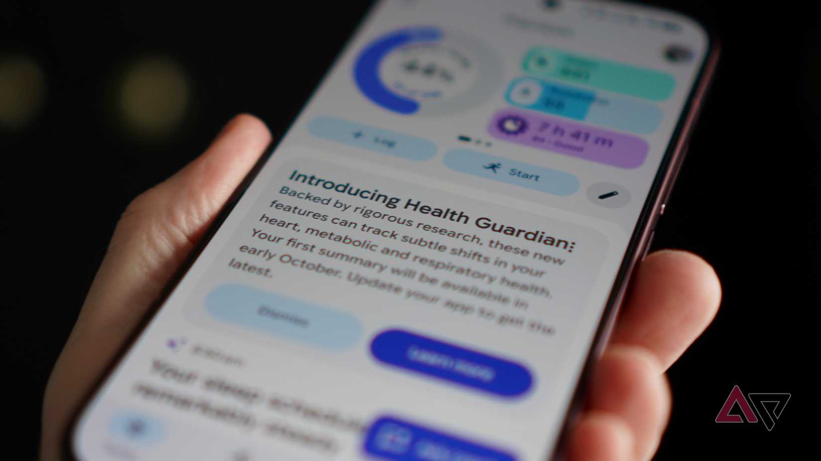 Health Guardian introduction in the Google Health app