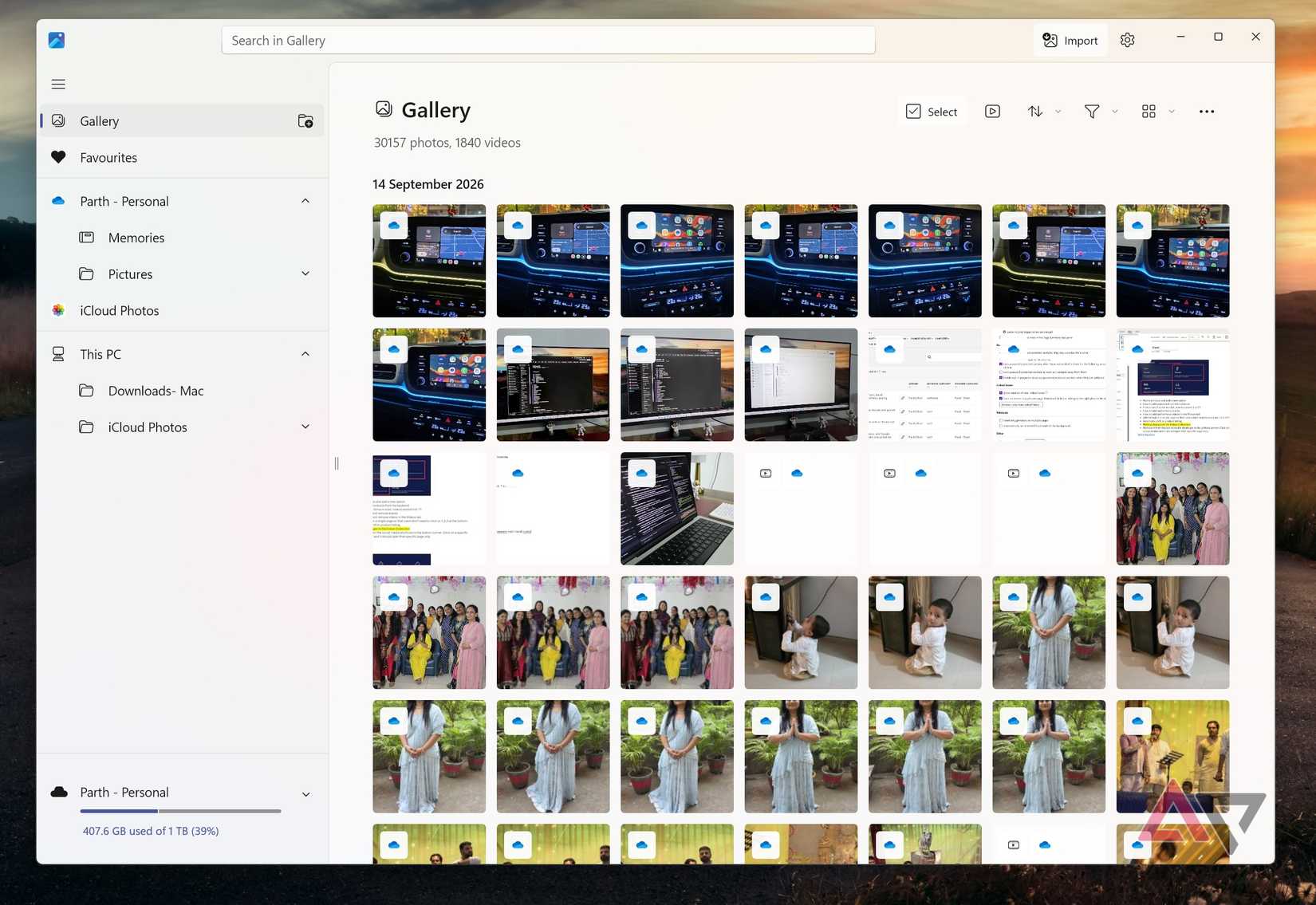 OneDrive integration with Photos app on Windows