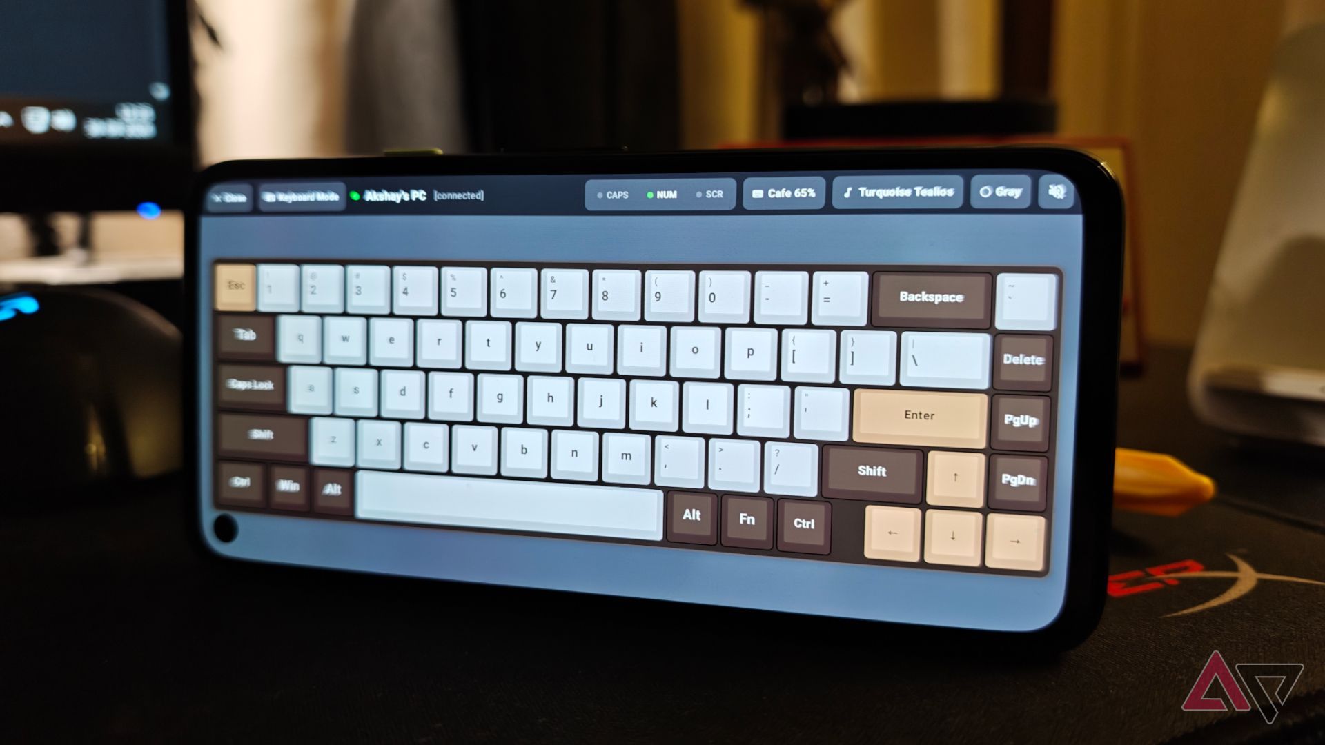 Bluke app running on a Pixel 4a with a different keyboard syle