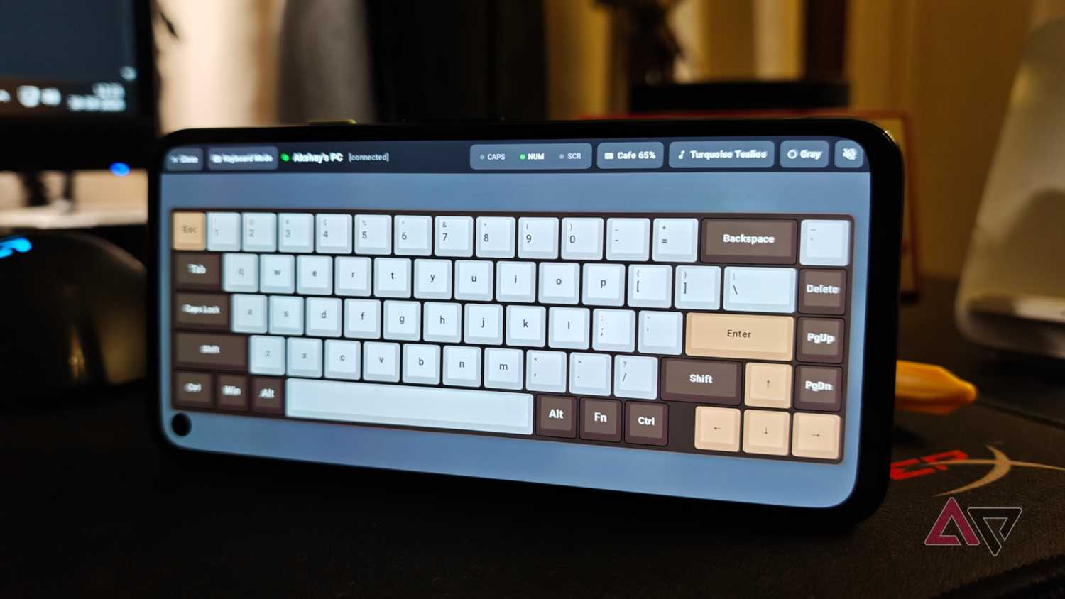 Bluke app running on a Pixel 4a with a different keyboard syle