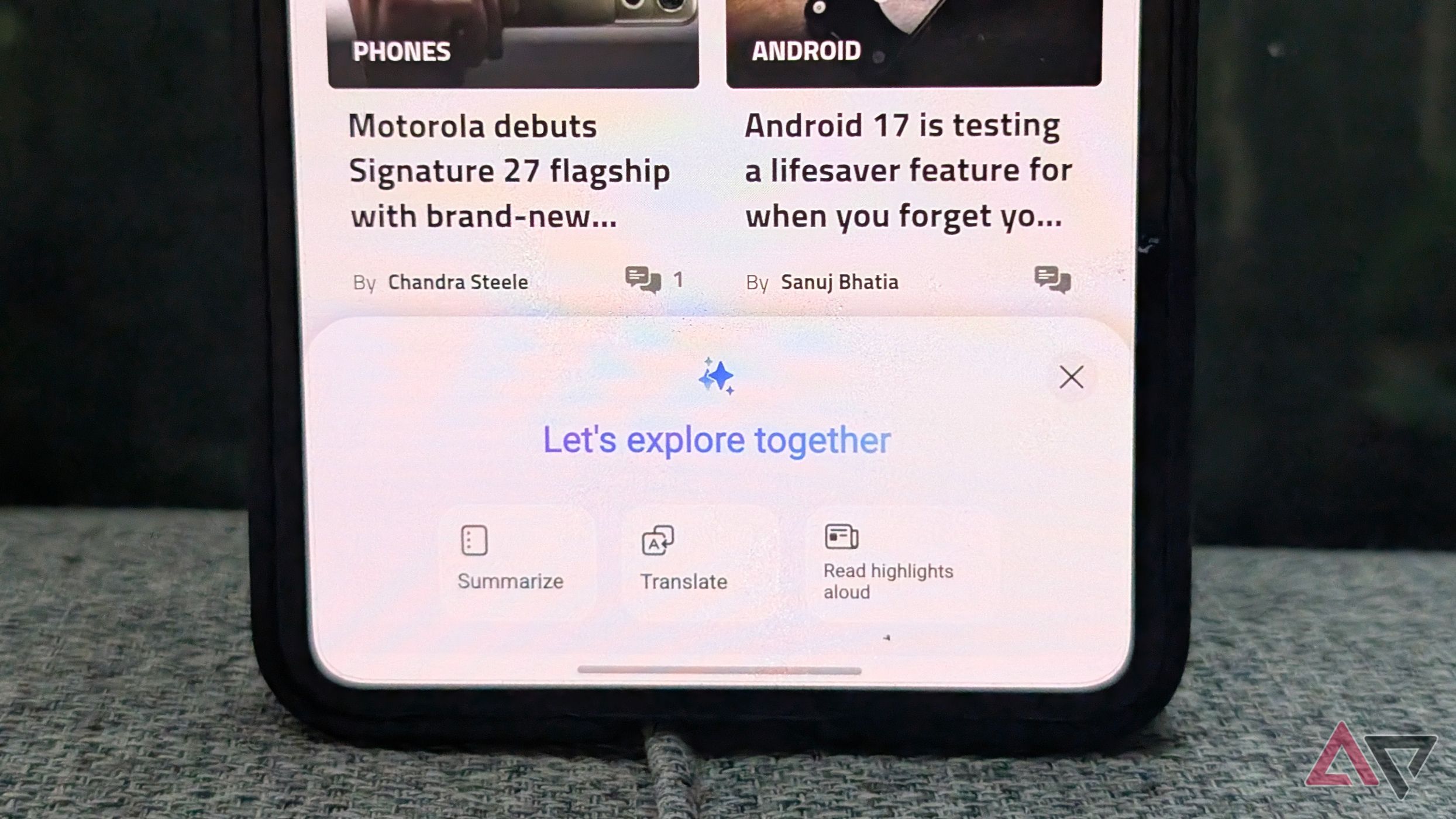 Samsung Browser Bixby Ai and Translate tools