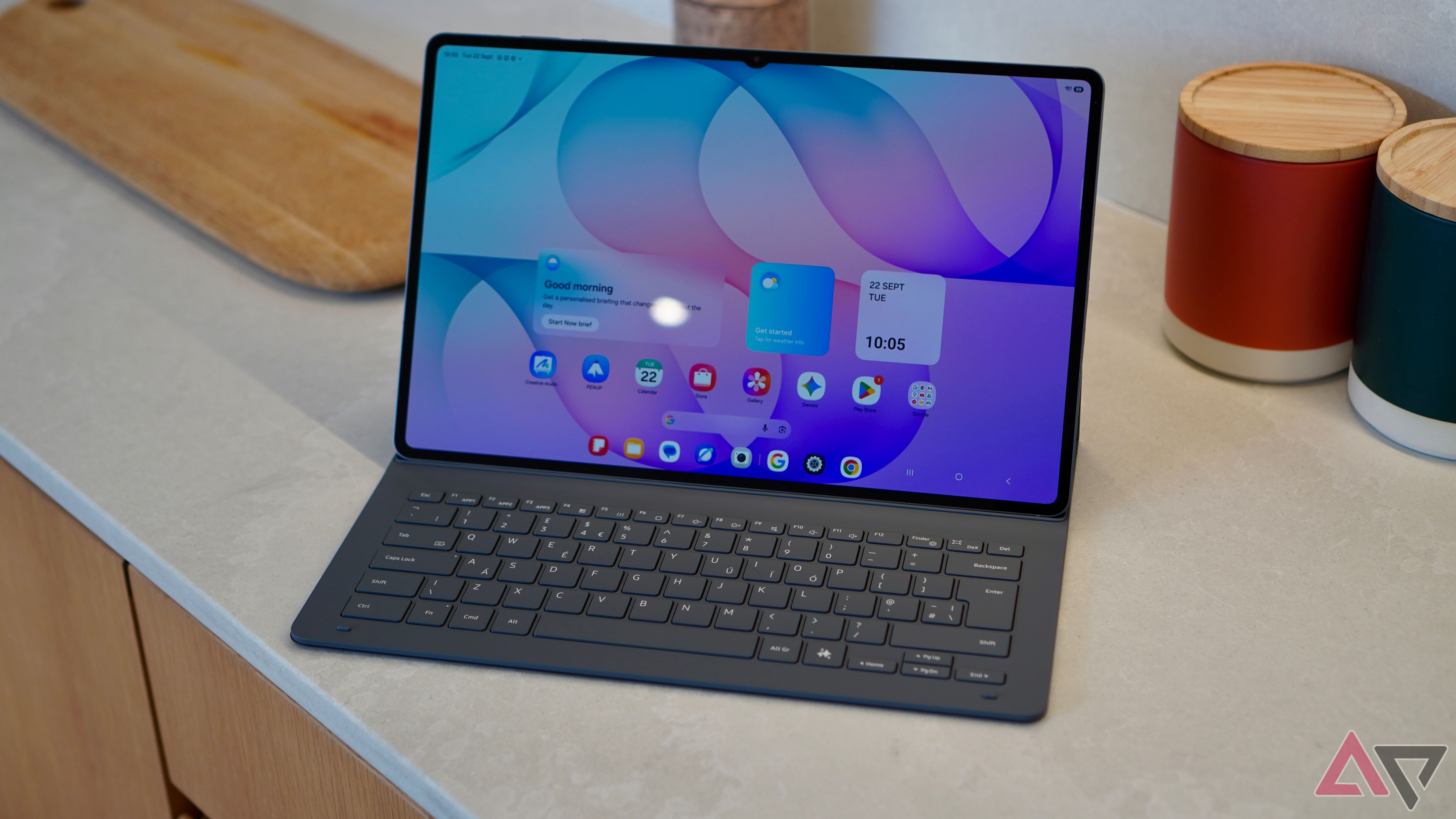 The Samsung Galaxy Tab S12 Plus with Book Cover Keyboard case