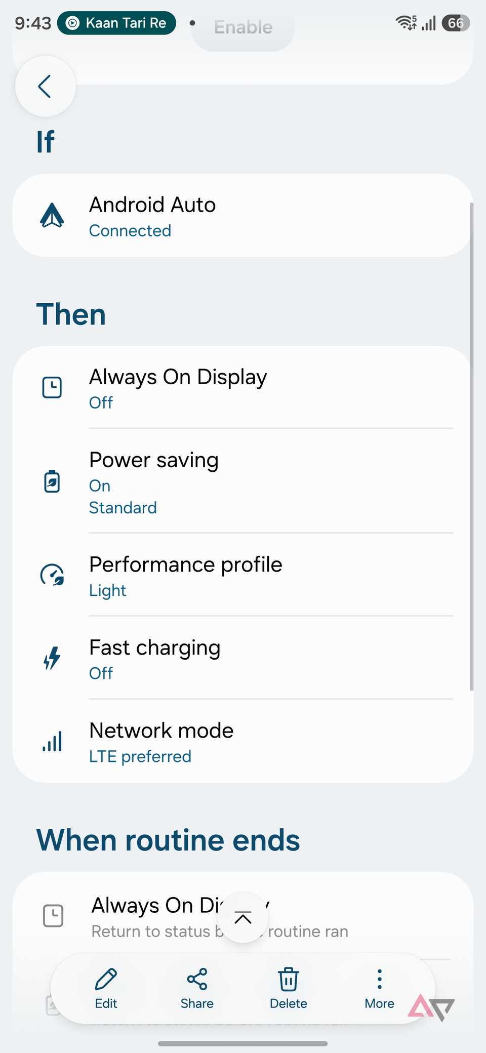 Samsung Routines conditions