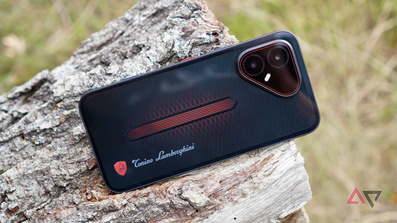 The back of the Tecno Pova 8 Pro Tonino Lamborghini Limited Edition