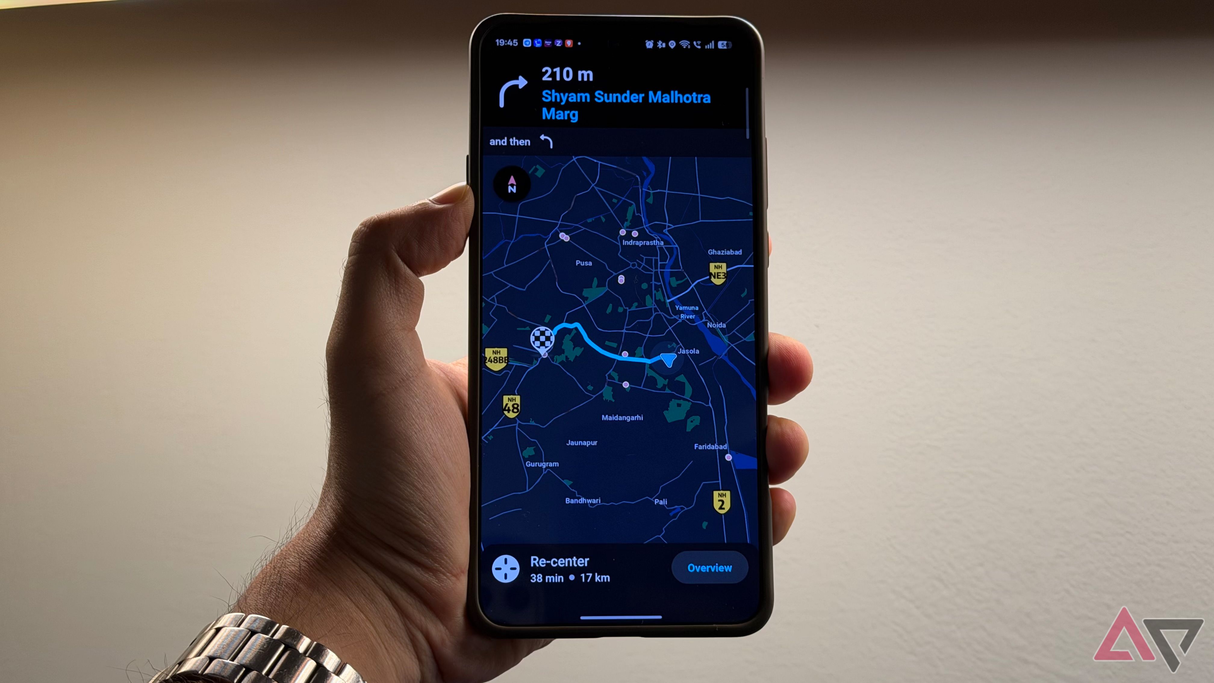 Waze showing navigation