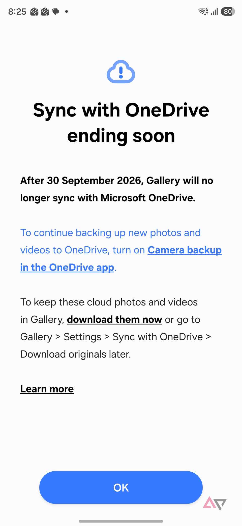 Onedrive integration ending with Samsung Gallery