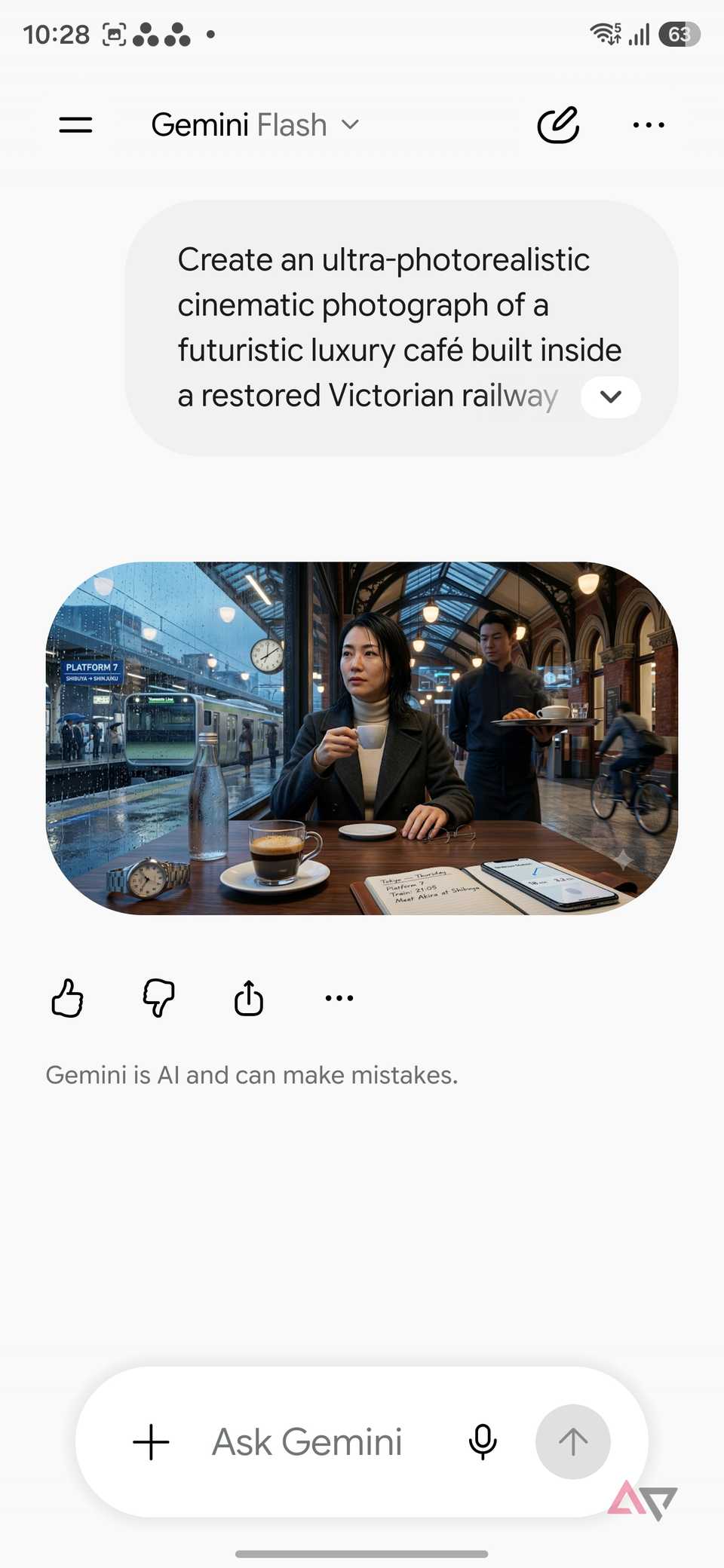Gemini creating an image