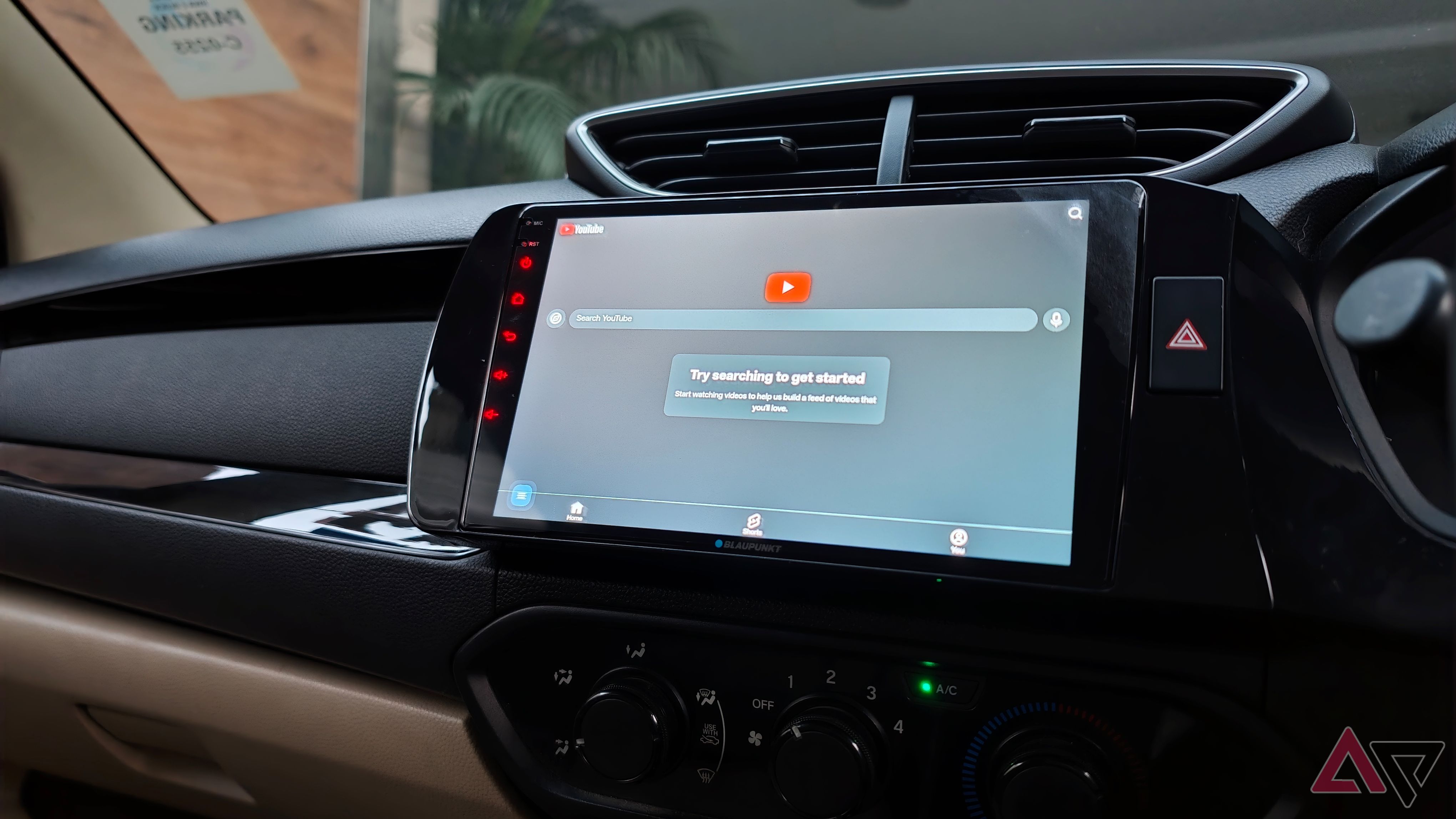 AA Browser on Android Auto youtube open