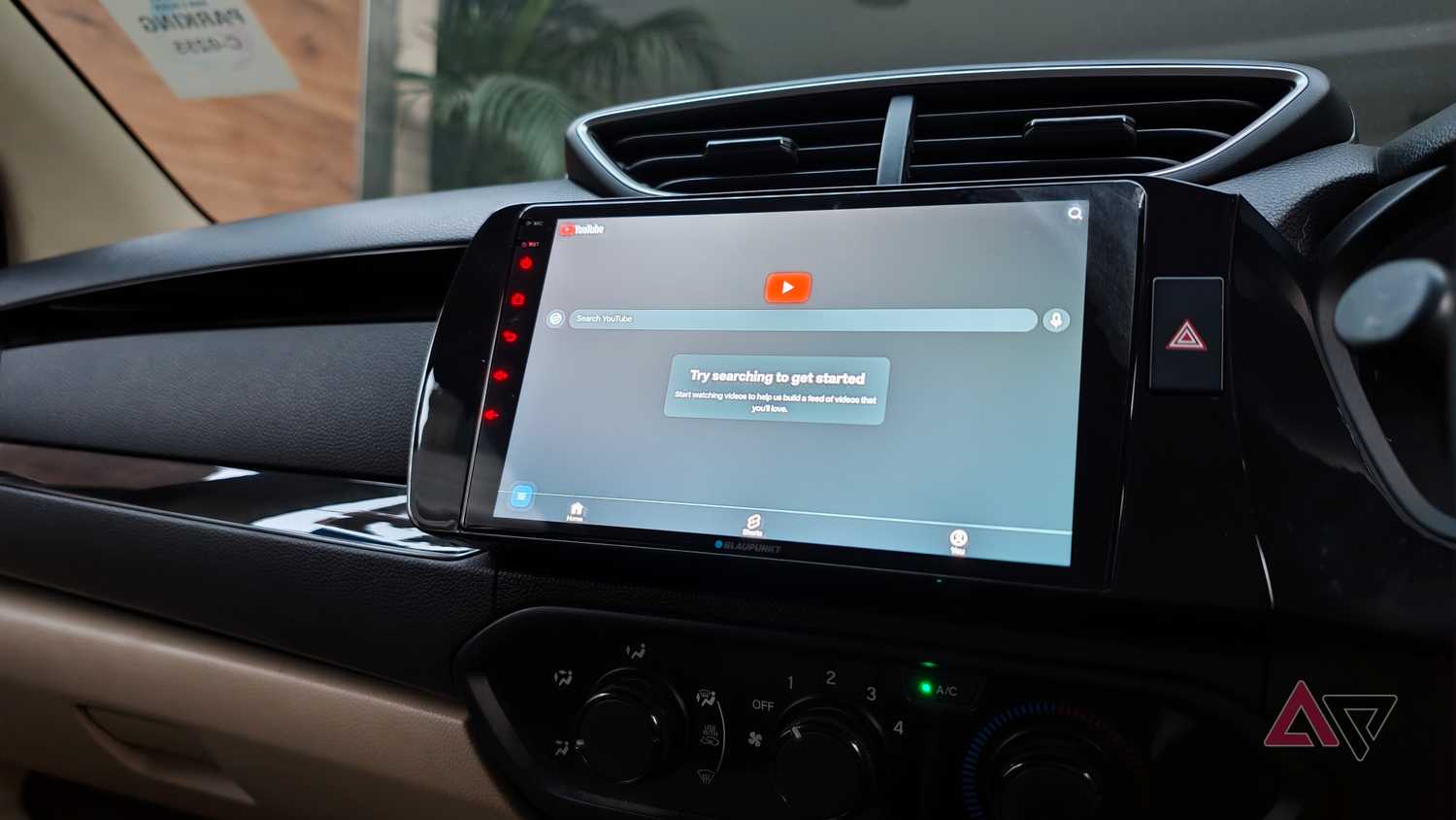 AA Browser on Android Auto youtube open
