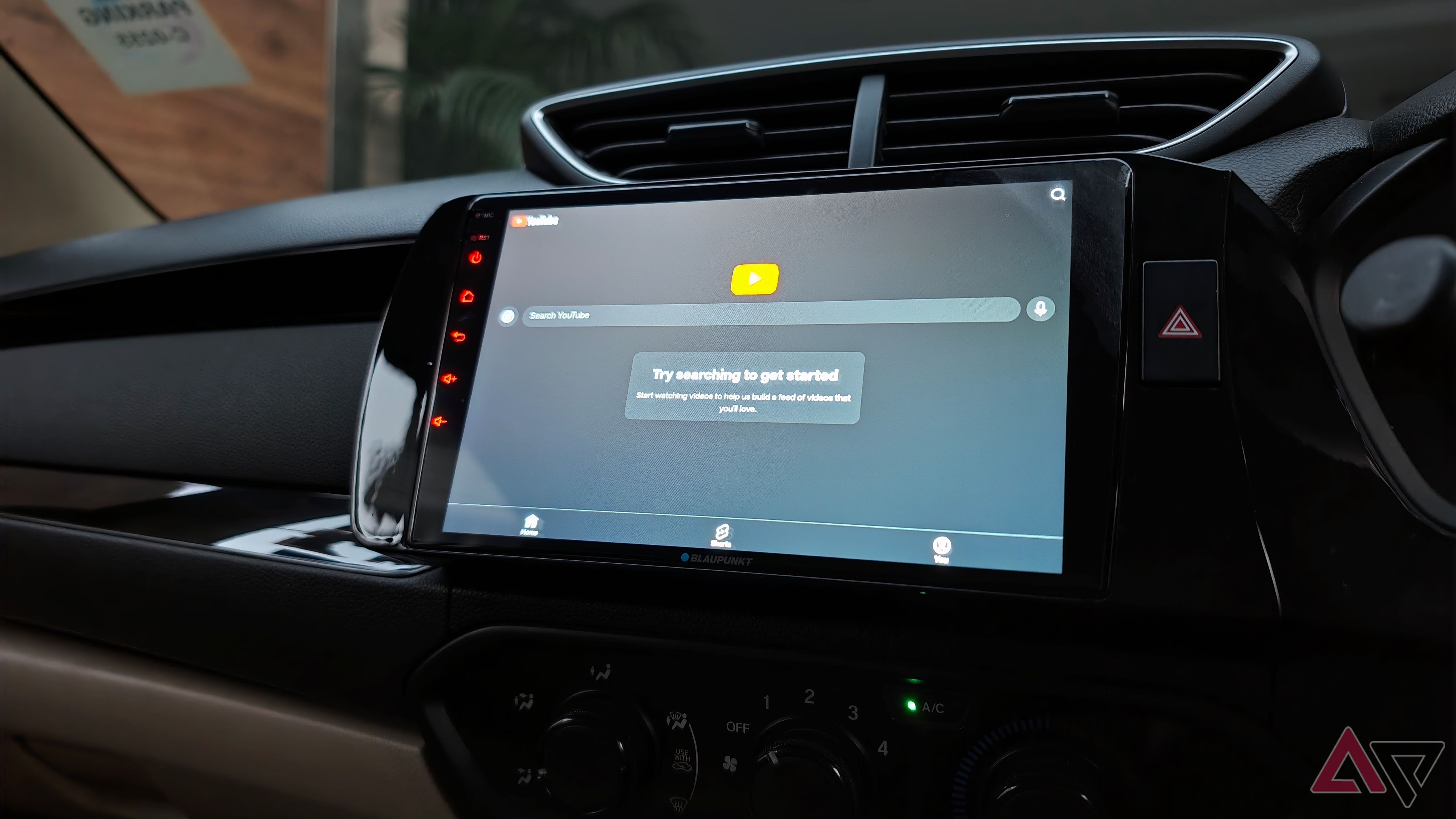 AA Browser on Android Auto youtube search
