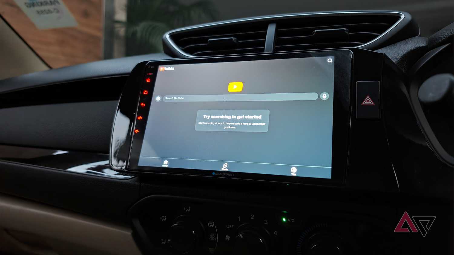 AA Browser on Android Auto youtube search