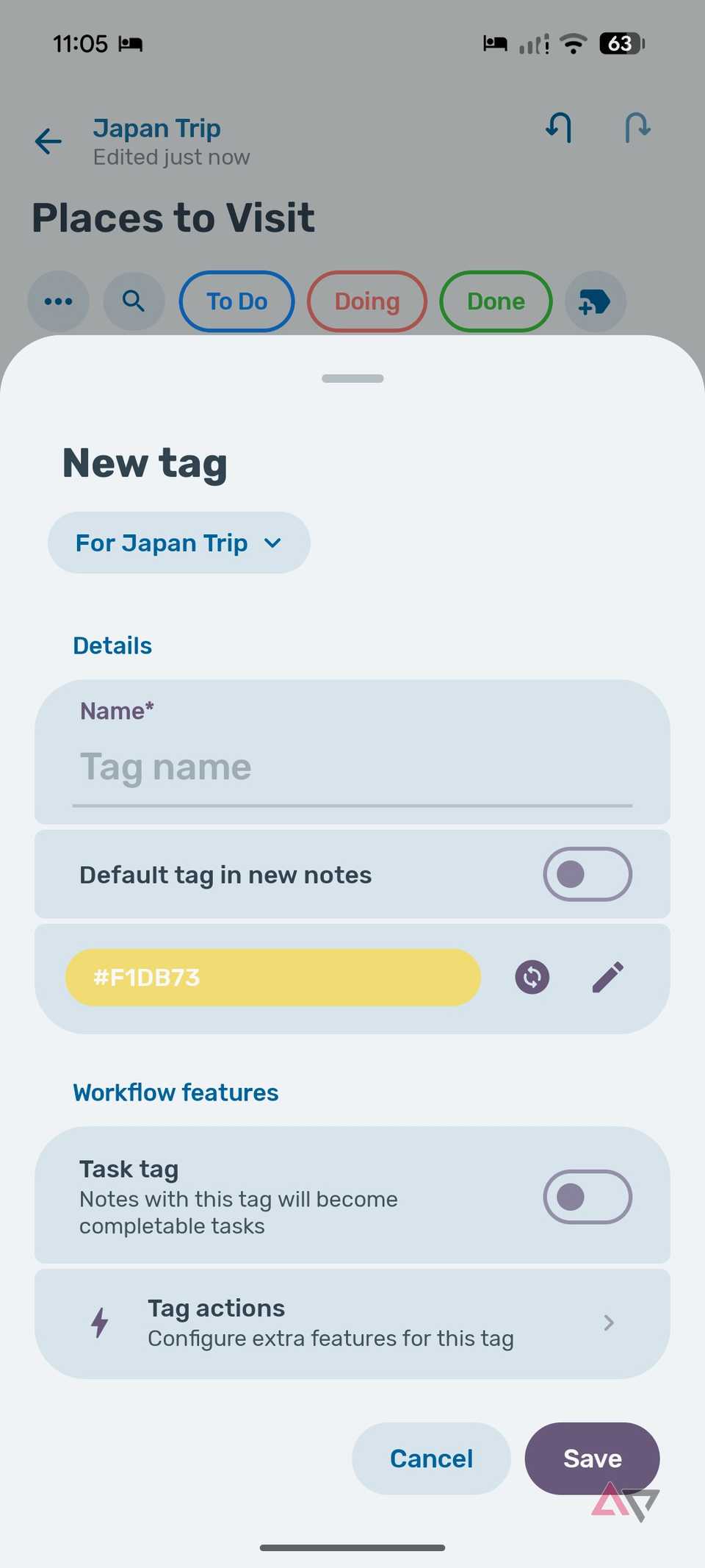 add tags in Bundled Notes