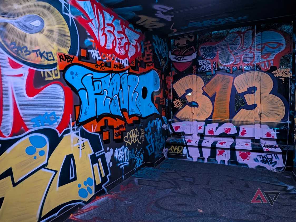 Google Pixel 11 Pro XL camera sample of some graffiti with Camera Look Original