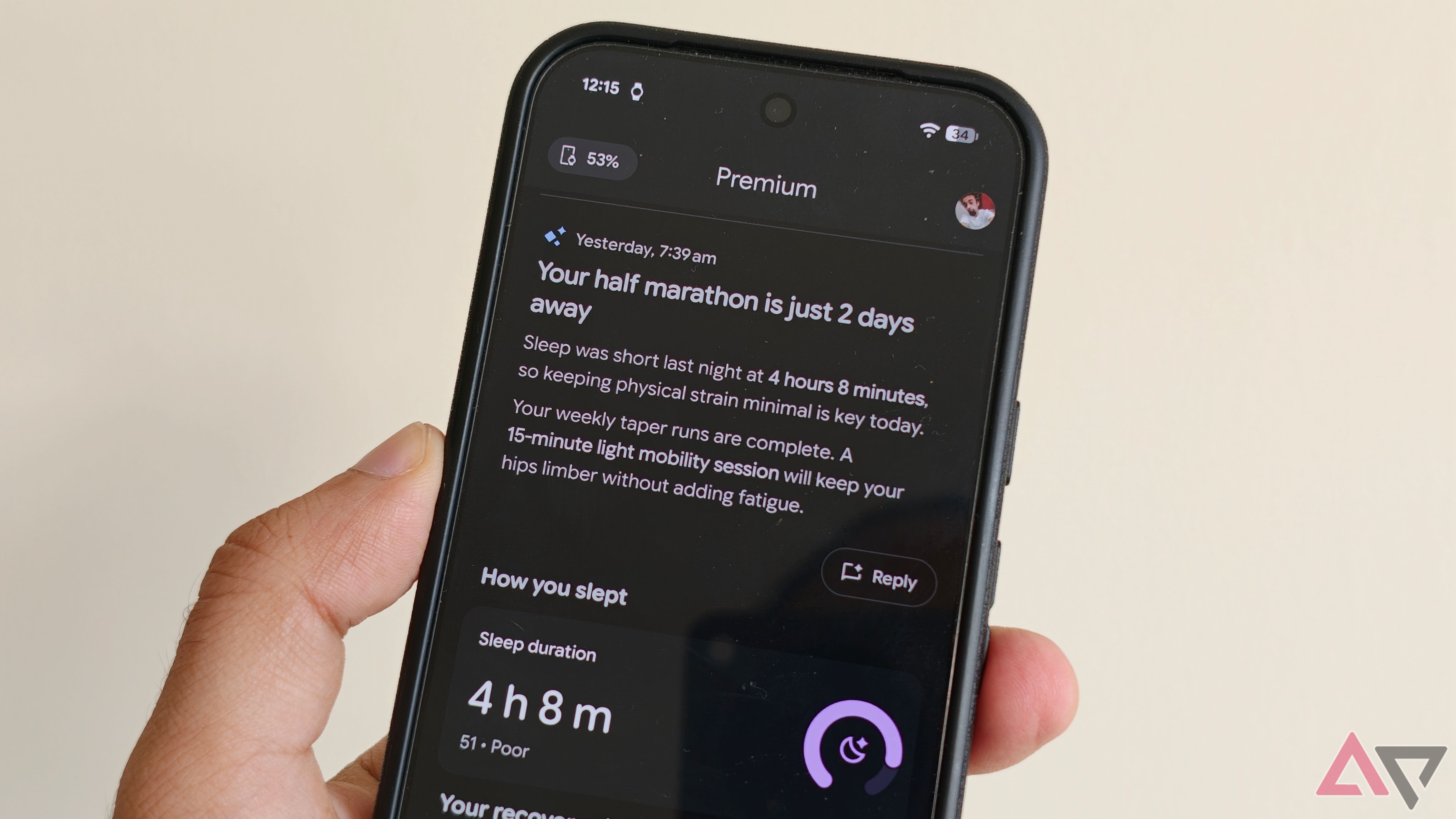 Google Health Coach mobility heads up