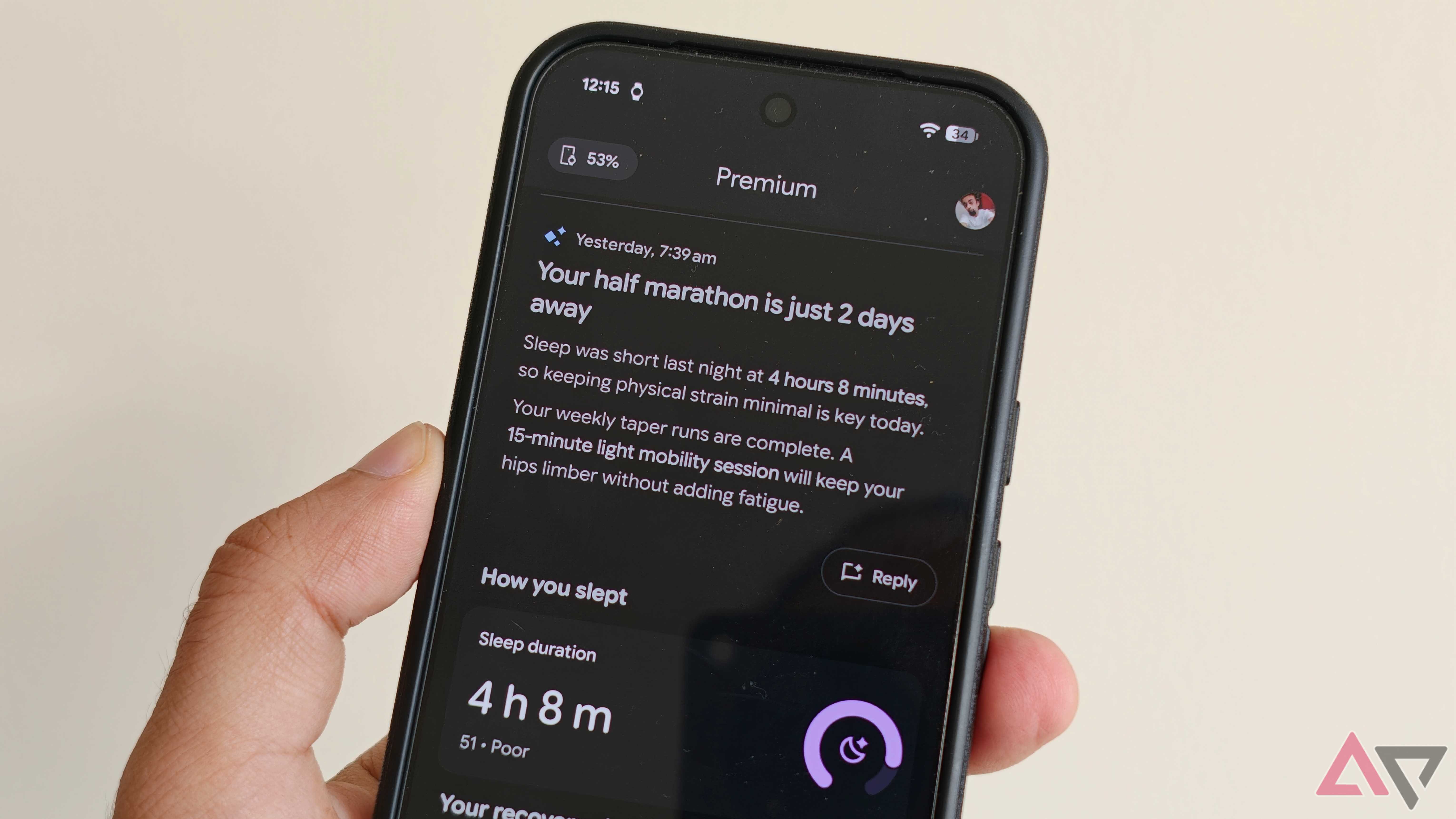 Google Health Coach mobility heads up