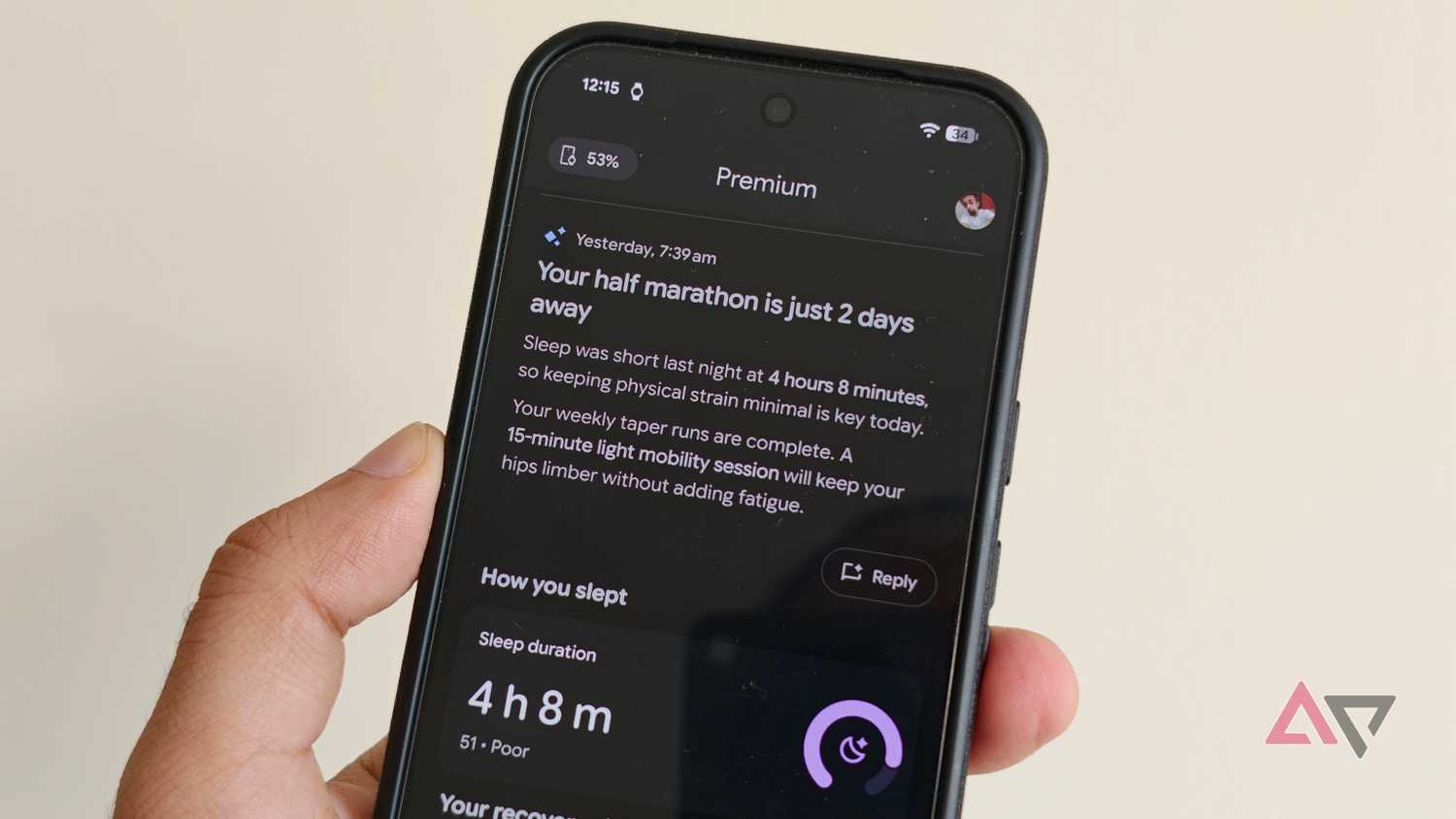 Google Health Coach mobility heads up