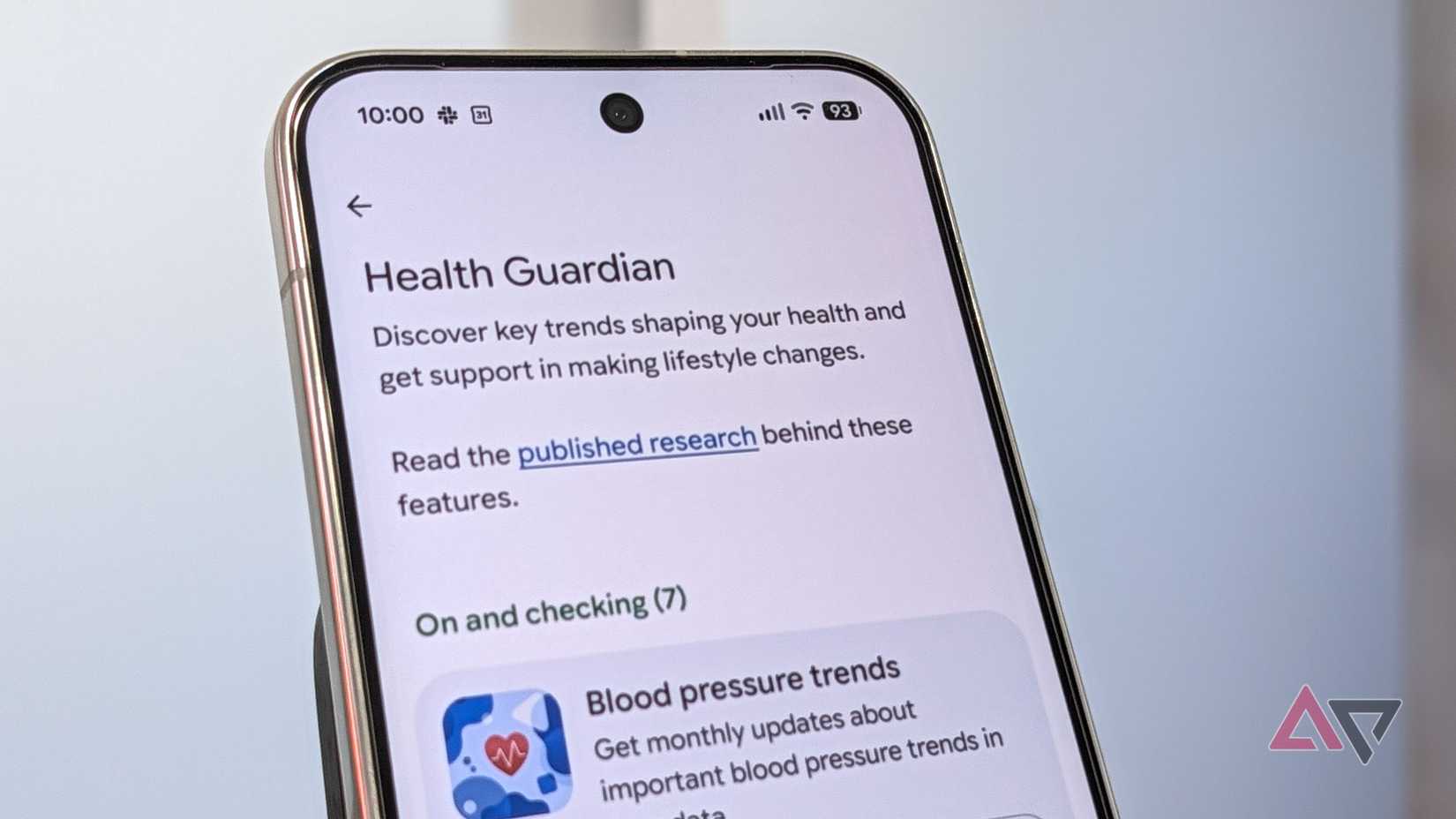 Health Guardian in the Google Health app
