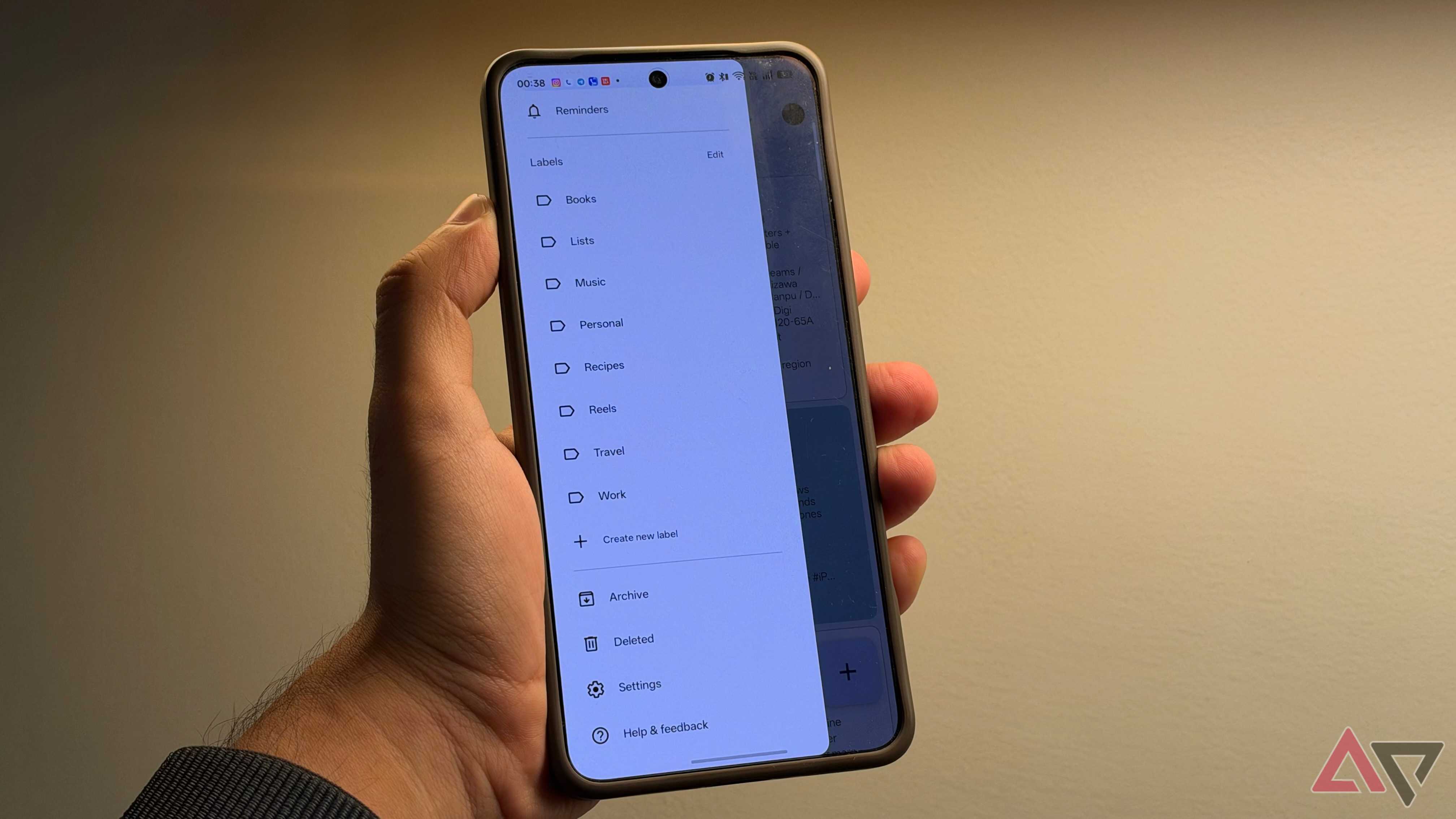 Etichette di Google Keep