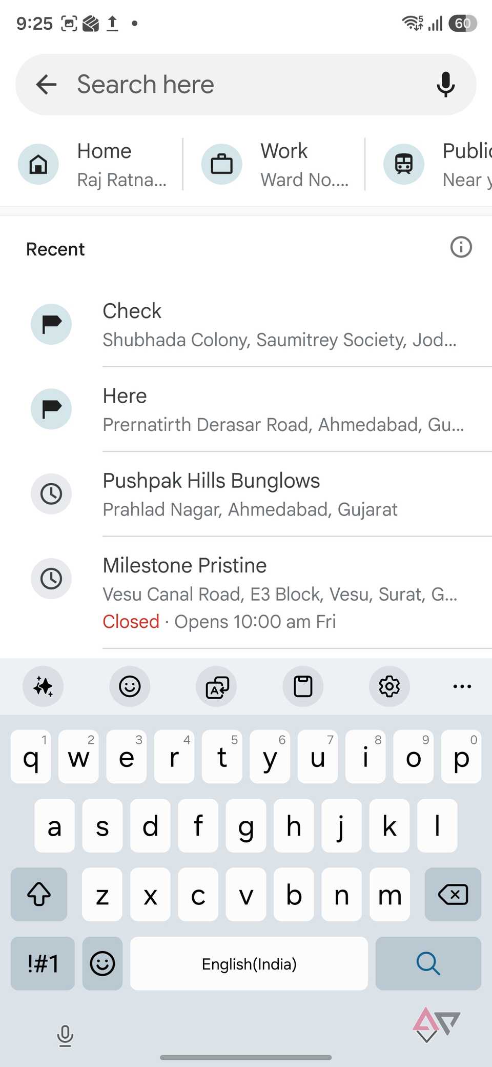 search in Google Maps