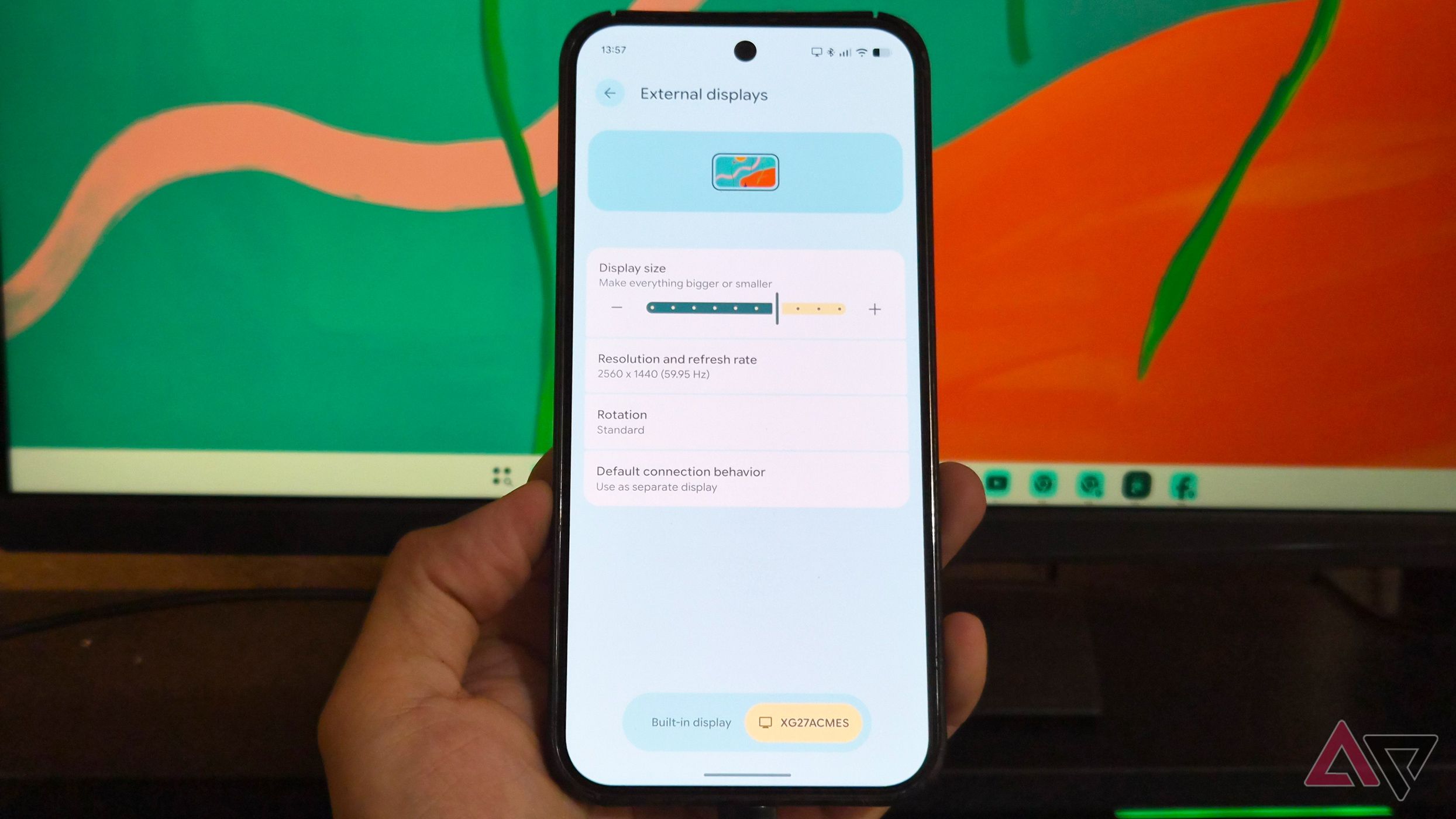 Google Pixel 9 Pro XL connected with a Logitech keyboard and mouse