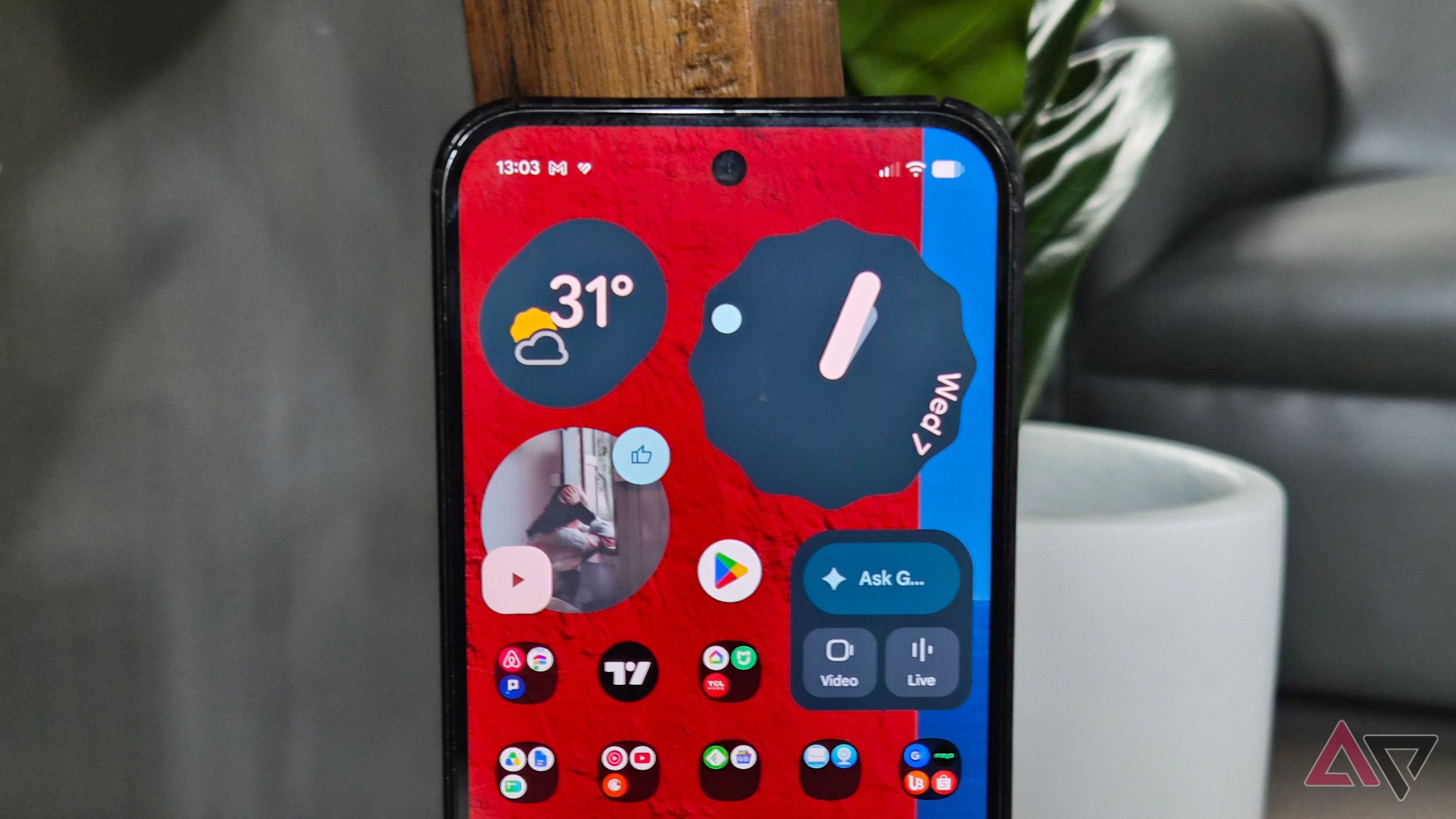 Google Pixel 9 Pro XL smartphone with widgets