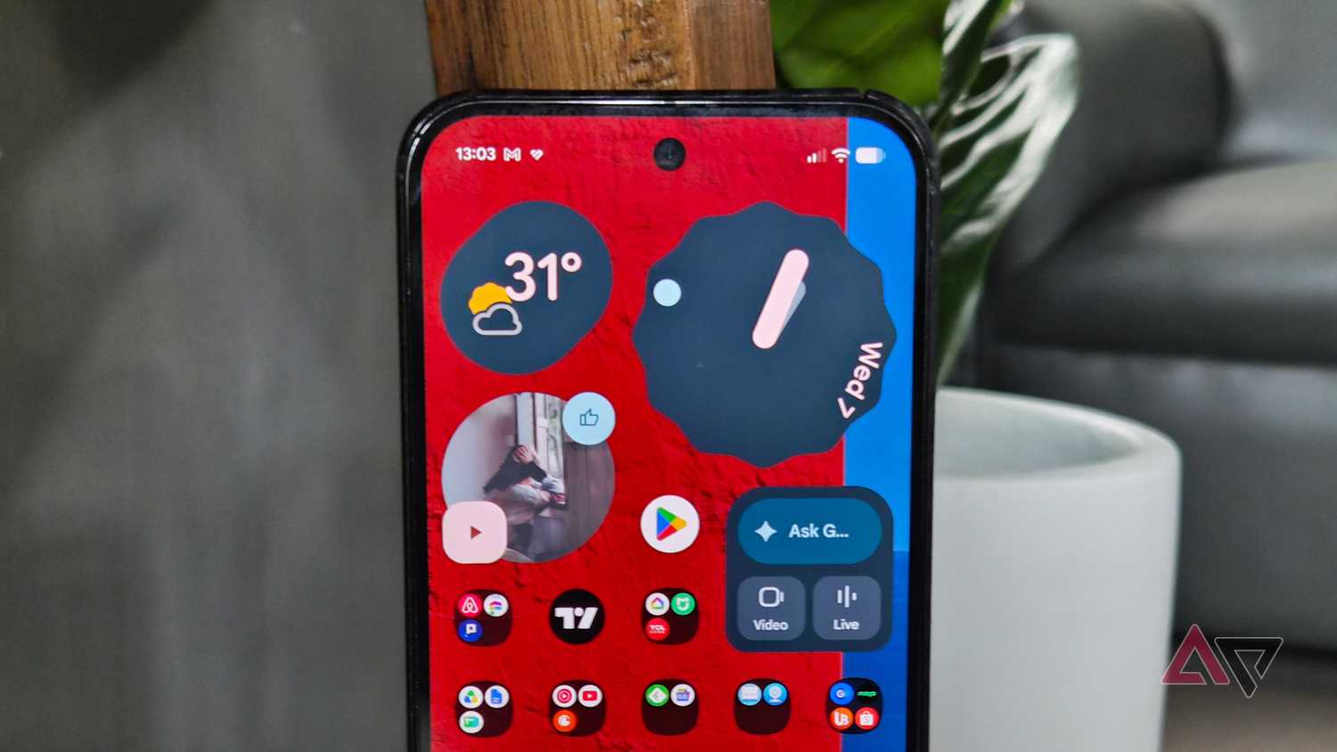 Google Pixel 9 Pro XL smartphone with widgets
