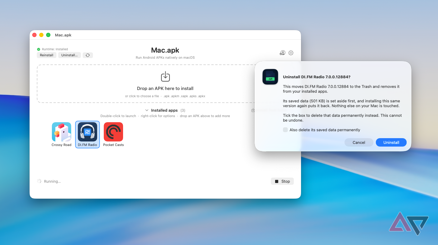 How to uninstall Android app on Mac