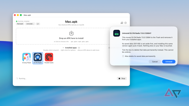How to uninstall Android app on Mac