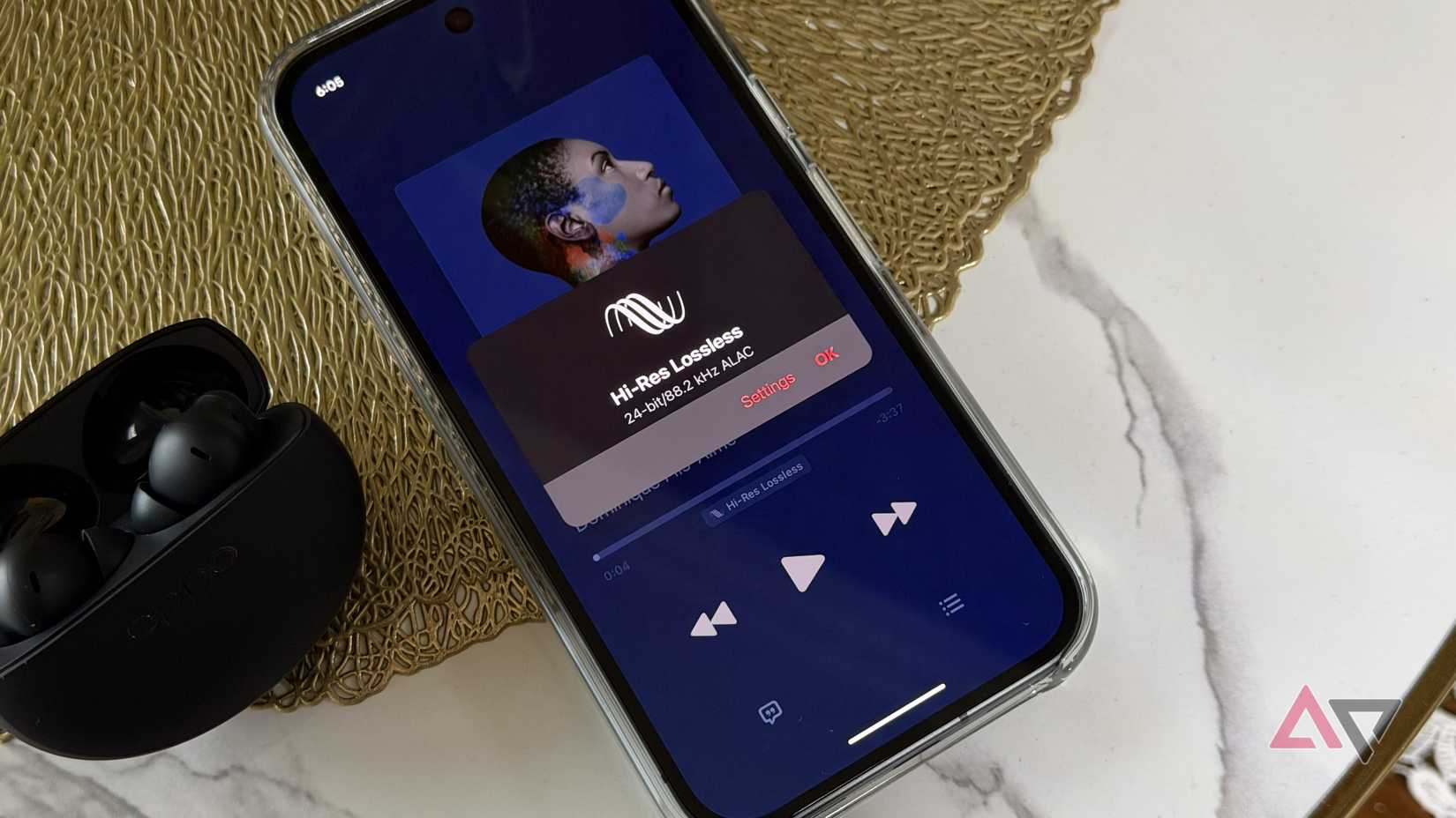 Apple Music showing Hi-Res Lossless
