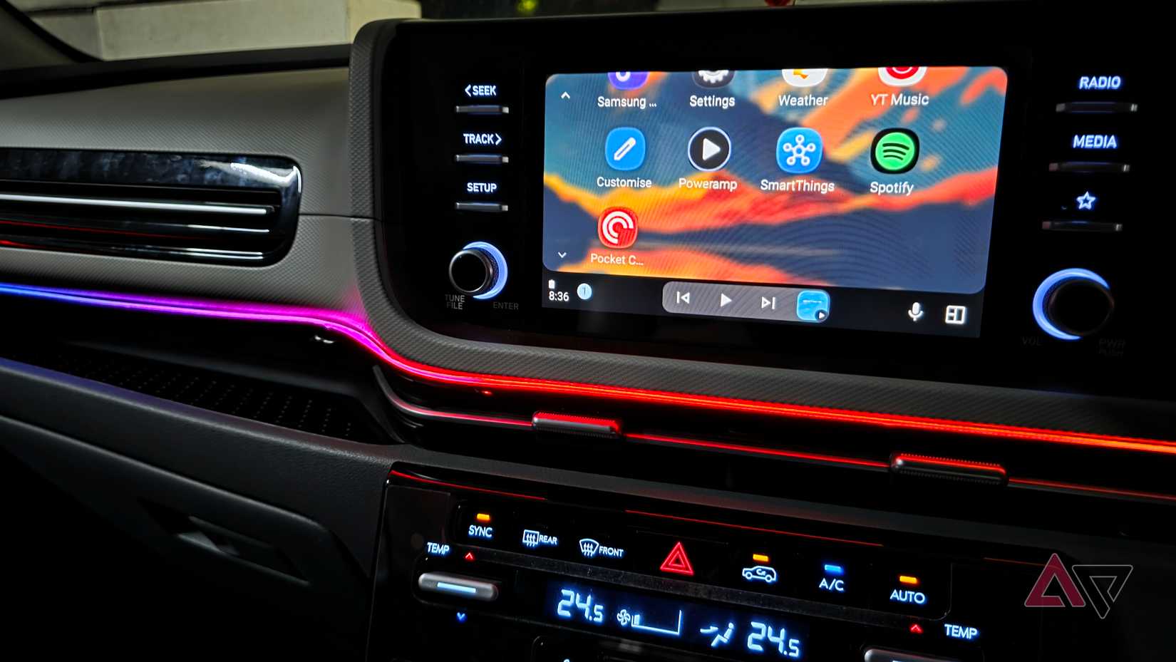 Android Auto dashboard
