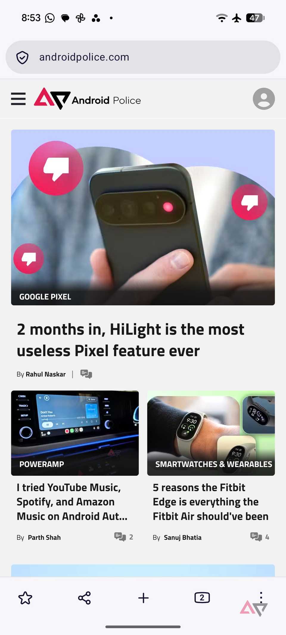 open article in Firefox