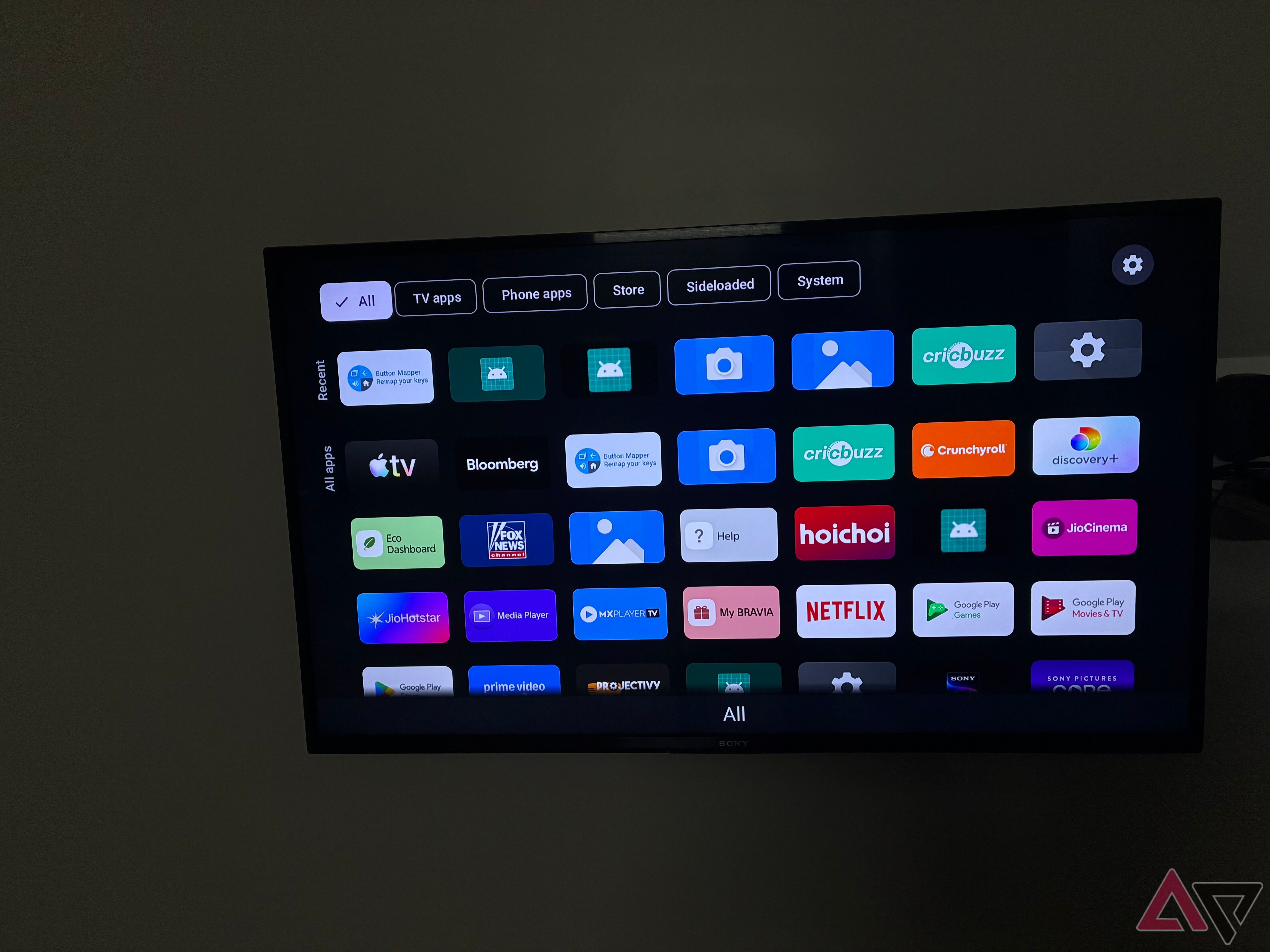 Image showing Sideload Launcher running on a Google TV