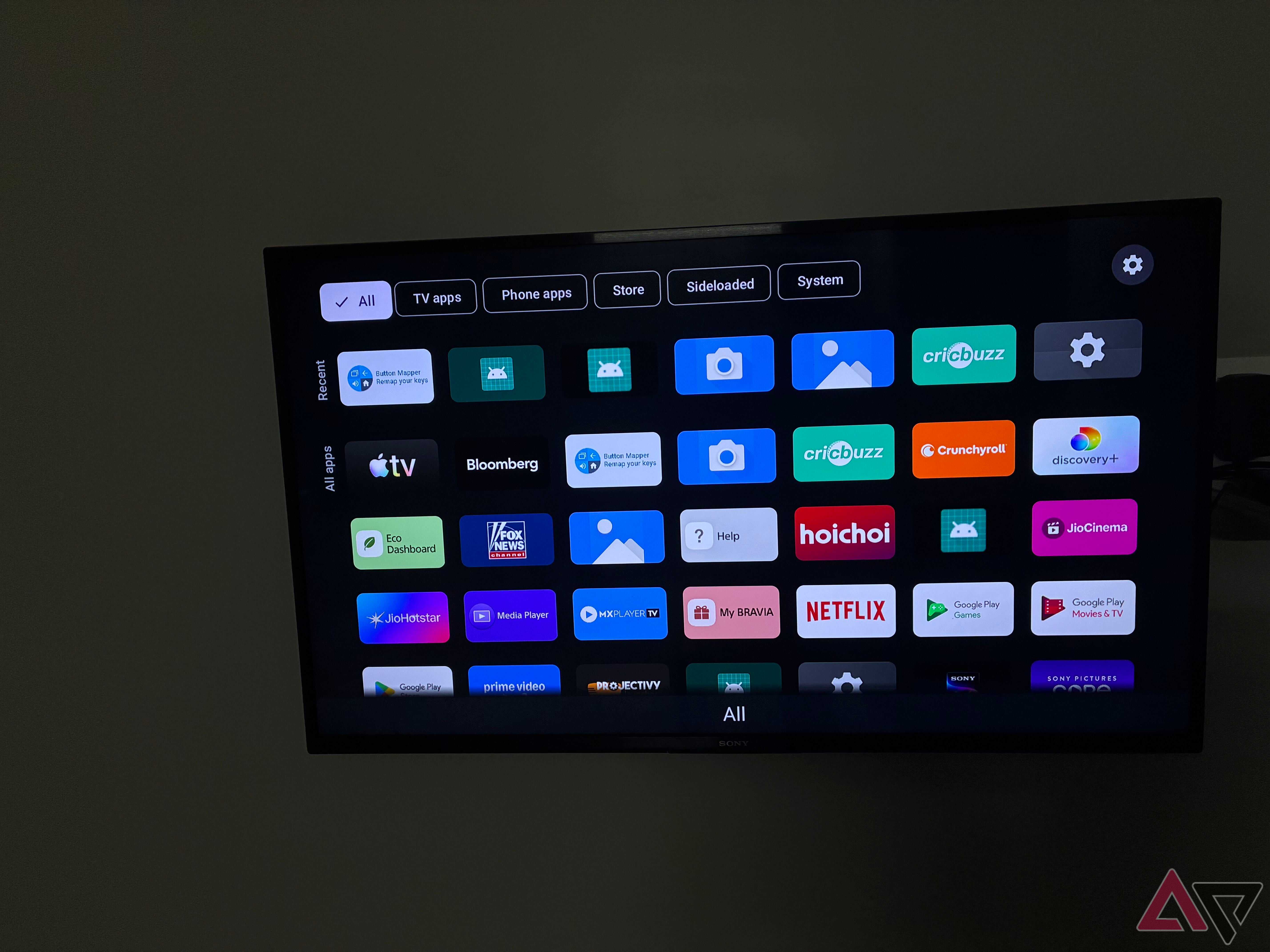 Image showing Sideload Launcher running on a Google TV