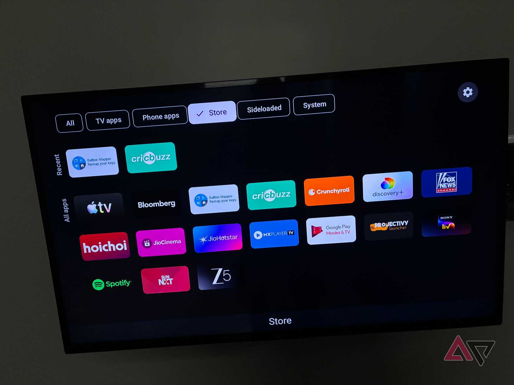 Image showing Sideload Launcher showing Store apps on a TV