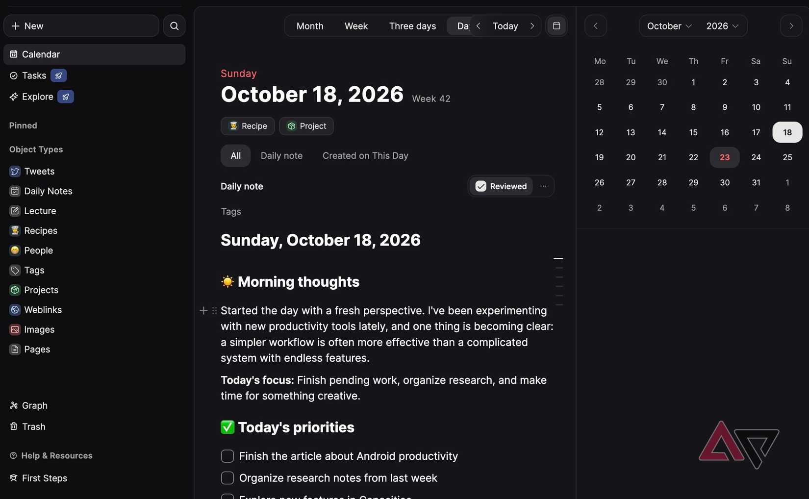 Capacities desktop app